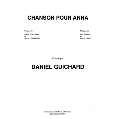 Partition - Chanson pour Anna